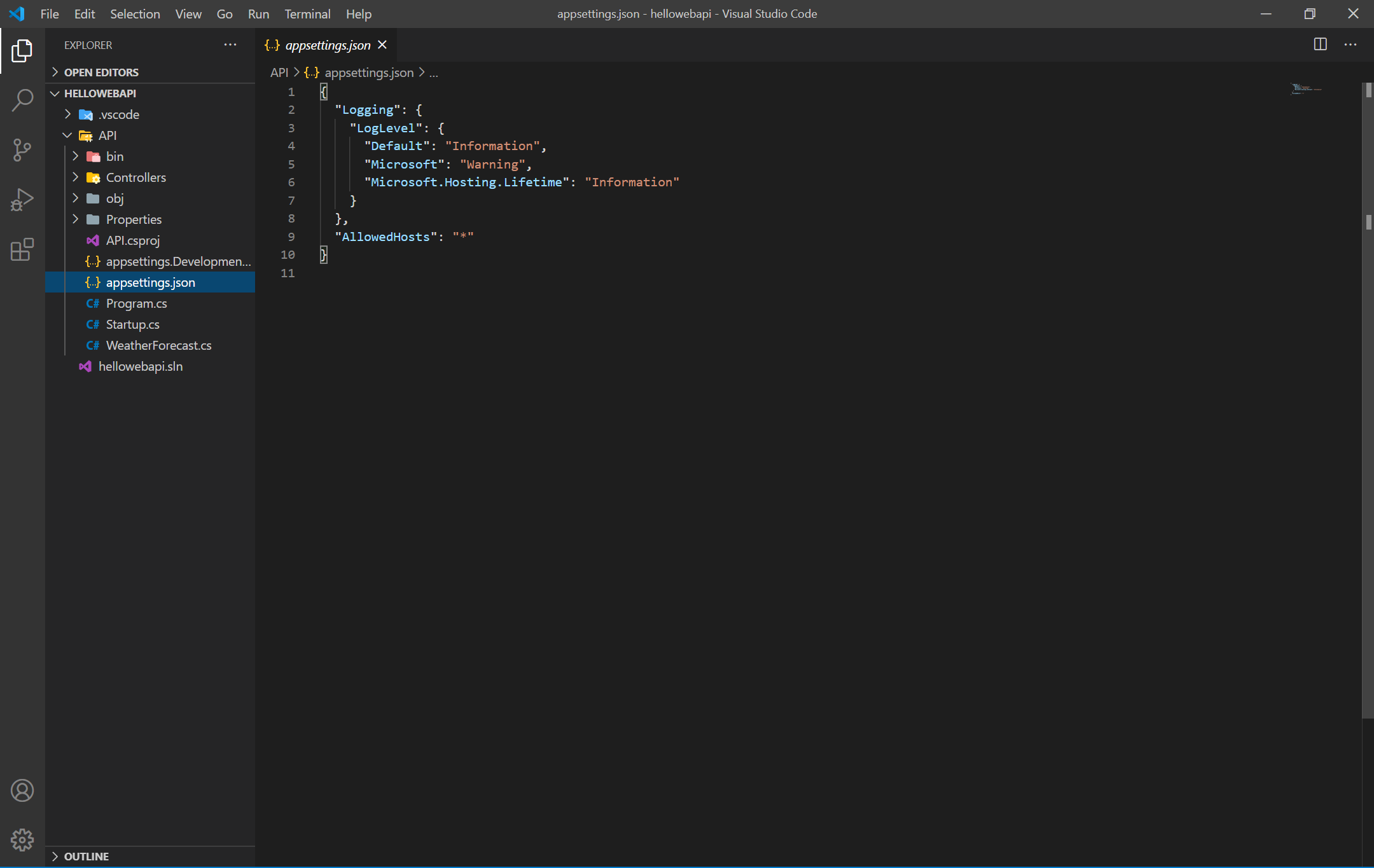 CORE 3.1  API For Beginners Part 02 — Reviewing the project