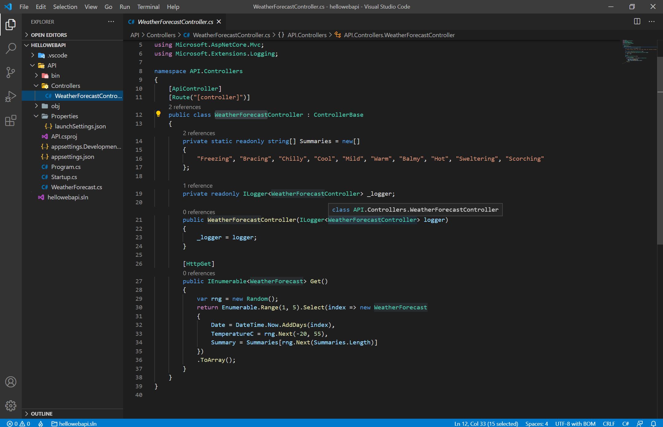.NET CORE 3.1 Web API For Beginners Part 02 — Reviewing the project ...